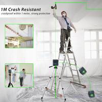 Niveau Laser auto-nivelant 4d à faisceau vert 360 lignes transversales verticales et horizontales à nivellement automatique Oem 2 faisceaux verts