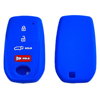 Étui de protection personnalisé en silicone pour clé de voiture Toyota Tundra Sienna RAV4 Prius, télécommande 4 boutons, design creux