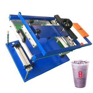 Manual Paper Cup Screen Printing Machine, Plastic Bottle Round , Curved Cylinder Type Round Screen Printing Machine