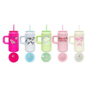 Custom LogoBulk Coffee Cup Vacuum <b>Insulated</b> Matt Macaron Blank Sublimation 16oz Stainless Steel Tumbler <b>Mugs</b> with Handle Straws - Product Image 3