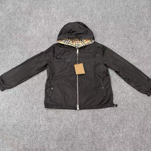 2025 yeni varış kahverengi Gird kapşonlu ceket yüksek kalite 1:1 bahar ve sonbahar erkekler için klasik bez Hoodie moda Bur Berry - Product Image 2