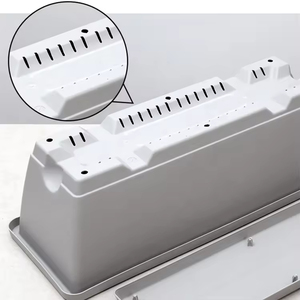Jardinière carrée moderne en plastique avec trou de drainage - Écologique et durable, auto-arrosante, à fixer au mur pour l'<span class=keywords><strong>extérieur</strong></span>, pour la maison et le jardin - Product Image 6