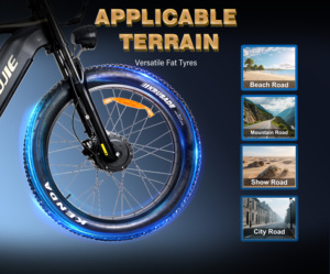 Bicicleta de Montaña DP-P2 para Adultos, con Batería de Litio, 7 Velocidades, 80 km de Autonomía, para Ciudad, Nieve y Montaña, Disponible en EE. UU. - Product Image 5
