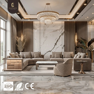 Divano Sezionale Curvo <span class=keywords><strong>in</strong></span> <span class=keywords><strong>Pelle</strong></span> Scamosciata di Lusso Italiano, Elegante e di Alta Gamma, Fatto a Mano per Soggiorno, Arredamento per Villa e Mansion - Product Image 1