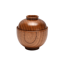 Jujube Bol à collation recouvert de bois classique de style japonais Bol ménager écologique pour bébés et enfants