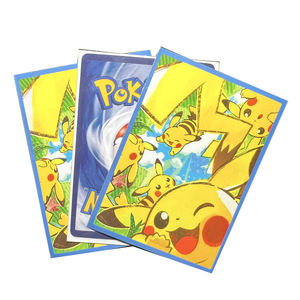 Pochettes de cartes personnalisées en plastique recyclable, écologiques, imperméables et flexibles <span class=keywords><strong>Pikacu</strong></span> pour cartes à collectionner TCG/PKM, jeux de société, anime mignon - Product Image 1