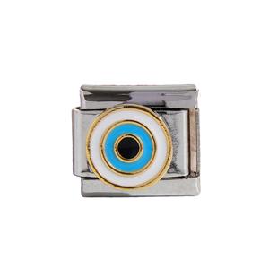 Bracelet modulaire élastique italien en acier inoxydable avec breloques incrustées de zircon, ensemble de bijoux unisexe, cadeau - Product Image 3