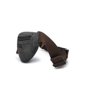 Wholesale Men's Dumpling Shaped Canvas Waist Pack Factory Direct Casual Zipper Coin <b>Purse</b> For Outdoor Cycling Travel Running - Product Image 4