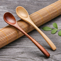 En gros En Vrac Pas Cher Petit Thé Mini Solide Fait À La Main Soupe Acacia Cuillère En Bois pour Confiture Espresso Cuillère En Bois Cuillère