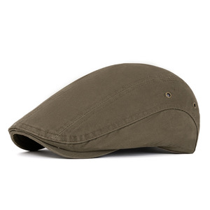 Wholesale Customized Logo 100% Cotton Solid Plain Beret Cap Retro Artist <strong>Painter</strong> Beret Hat Male Female Adjustable Ivy Flat Cap - Product Image 4