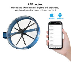 Holograma 3D cubierta transparente lados dobles holográfico Hd ventilador holograma proyector publicidad 3D ventiladores <span class=keywords><strong>de</strong></span> holograma al aire libre - Product Image 4