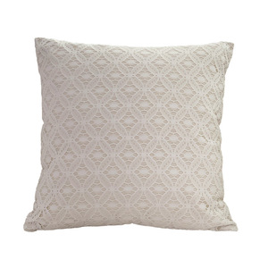 맞춤형 자수 베개 라이트 럭셔리 레이스 대형 꽃 베개 면화 자수 베개 커버 장식 - Product Image 6