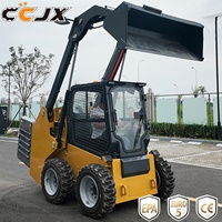 Mini-chargeuse compacte à direction par déplacement (skid steer) directement d'usine avec cadre de sécurité ROPS/FOPS et cabine à faible bruit pour les projets d'aménagement paysager municipal et extérieurs