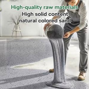 Revêtement de sol liquide époxy auto-nivelant effet marbre DEQI avec sable coloré pour application au pinceau - Product Image 2