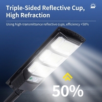 Nouvelle Lampe Solaire LED Tout-en-un pour Éclairage Public, Batterie LiFePO4 ABS, Capteur Radar, Télécommande, Étanchéité IP65, Détection Humaine, Extérieur