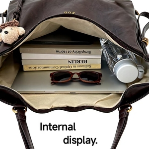 <span class=keywords><strong>Bolso</strong></span> Bandolera Vintage con Colgante de Oso - Versátil, Ideal para Viajes Diarios, <span class=keywords><strong>Bolso</strong></span> Multifuncional de Gran Capacidad para <span class=keywords><strong>Mujer</strong></span> - Product Image 3