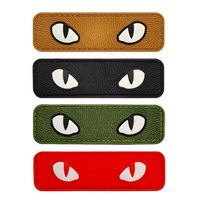 Patch en caoutchouc PVC 3D, motif œil de chat et œil de démon, badge de casque, autocollant tactique pour brassard, accessoire pour sac d'extérieur et épaulette, en stock
