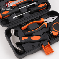 Juego de Herramientas Portátiles para Mantenimiento, 9 Piezas, Estuche de Herramientas Manuales OEM, 1 Año de Garantía, Acero al Carbono de Alta Calidad para Reparaciones en el Hogar y en Sitio