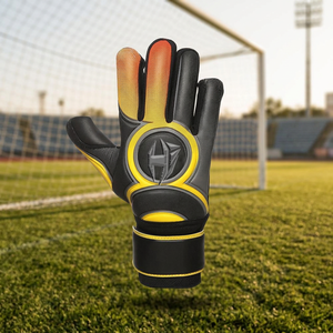 Professional Outdoor Training Goalkeeper Gloves Full-Finger Non-Slip <b>Hook</b> Loop Closure Breathable Durable Contact Latex Gloves - Product Image 4
