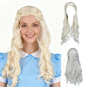 Peluca Larga Sintética Rubia de Princesa para Cosplay, Resistente al Calor, Peluca Sintética Premium al por Mayor - Product Image 1