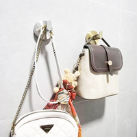 Crochets muraux adhésifs de luxe en acier inoxydable pour sacs, chapeaux, manteaux, vêtements et serviettes