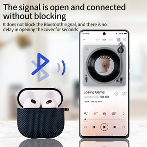 Housse de casque en nylon <span class=keywords><strong>pour</strong></span> <span class=keywords><strong>Air</strong></span> Pods 4 4ème génération <span class=keywords><strong>coque</strong></span> d'écouteurs étanche Funda <span class=keywords><strong>pour</strong></span> Apple Airpods 4 avec crochet - Product Image 4