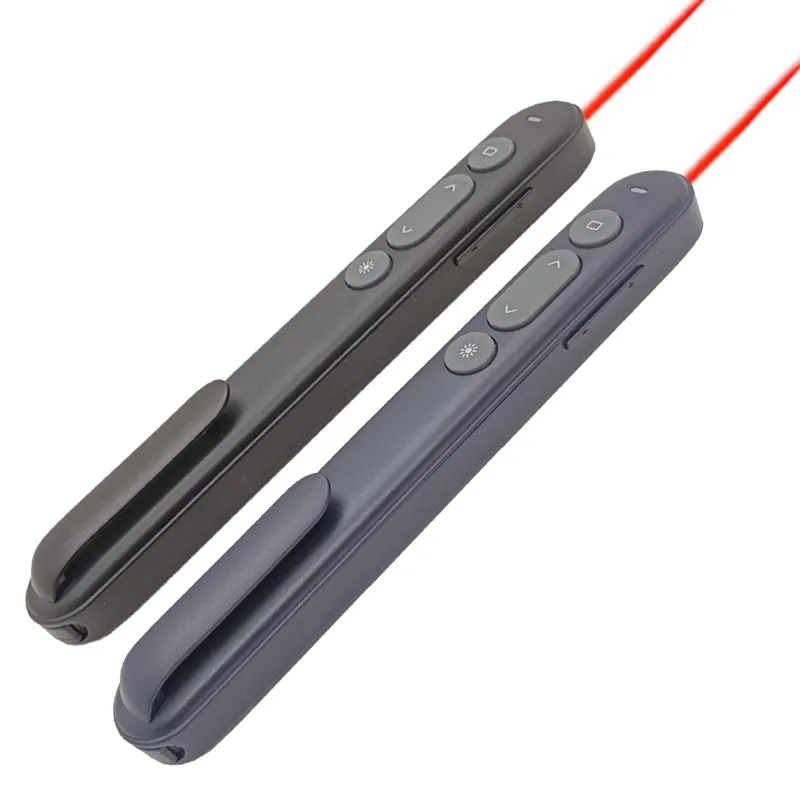 Pointer Laser Remote Control RF USB Nirkabel 2.4G dengan Pena Presenter Presentator Laser Merah untuk Laser Prezentator Penunjuk PPT