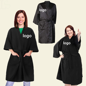 Capa de Peluquería Impermeable de Poliéster de Alta Calidad, <span class=keywords><strong>para</strong></span> Salón de Belleza, Corte de Cabello, Tinte, Kimono - Product Image 1
