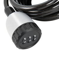 Candado de Bicicleta de Alta Seguridad Antirrobo con Cable Negro, Candado de Cadena con Combinación de 3 Dígitos para Bicicleta, Scooter, Motocicleta