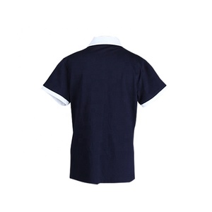 Venta al por mayor de <span class=keywords><strong>uniformes</strong></span> escolares personalizados camisa deportiva de verano uniforme blanco y negro con camisetas de manga corta - Product Image 3