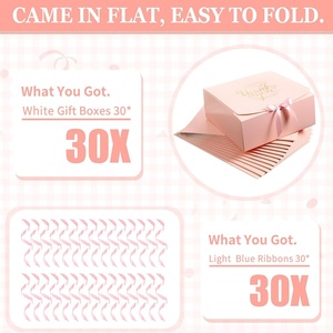 Explosive Custom Premium Luxury Coated <b>Paper</b> Gift Packaging Box With Customized Ribbon - Product Image 3