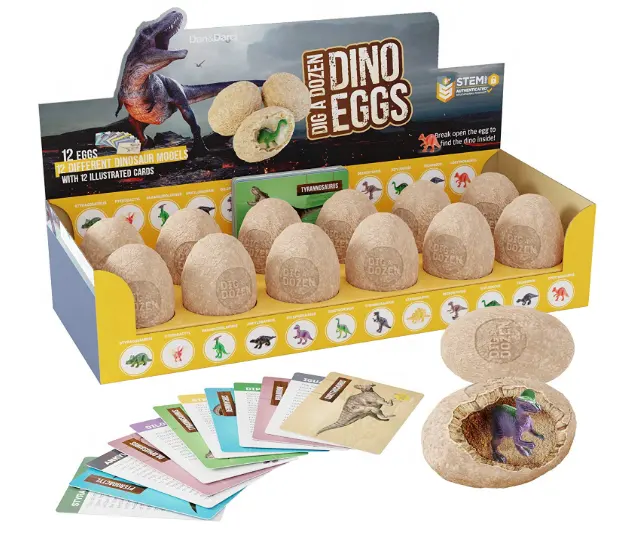 Dig it Up - 12 Packs Mystery Excavation Adventure Discover Dinosaur Eggs Excavation Kit