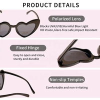 2024 nouveau gros UV400 garçons filles en forme de coeurs rose mode amour bébé lunettes coeur enfants lunettes de soleil