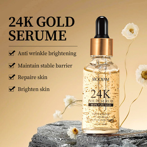 Sérum Visage Anti-Âge et Éclaircissant <span class=keywords><strong>Liquide</strong></span> à l'Acide Hyaluronique, Vitamine <span class=keywords><strong>E</strong></span> et Or Nano 24 carats Biologique, Marque Blanche, Vente en Gros - Product Image 3