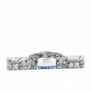 Canasta Gabion Gabius Extra Grande de Hierro Galvanizado Plateado para Barreras Acústicas en Construcción - Product Image 1