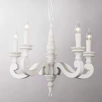 Etienne Bois Massif Bobeches C6123-5 Luminaire de Lustre en Cristal de Style Populaire pour Chambre d'Enfant