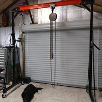Grue d'atelier DW-2T, grue de 1t, palan portable, grue à portique pour garage avec chariot de levage, crochet de suspension, manilles