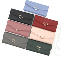 Dompet Koin Wanita Model Panjang Bahan Kulit PU Anti Air dengan Lapisan PVC, Harga Grosir Pabrik Murah, MOQ Rendah