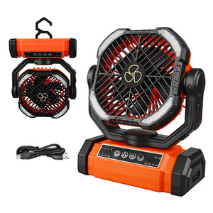 Ventilador de Camping con Luz, 10000 mAh, Recargable por USB, Portátil, con Control Remoto, Alta Potencia, para Uso en Exteriores - Product Image 1