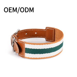 Collar de perro acolchado de cuero con característica de entrenamiento personalizada Estilo de moda para perros medianos - Product Image 1