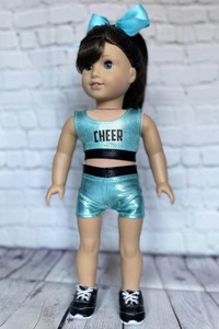 Rabais saisonnier Uniforme de pom-pom girl 18 pouces pour enfants Débardeurs Jupe et déguisements pour filles