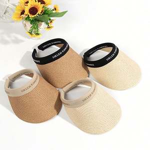 Nouveau chapeau de soleil en paille à large bord pliable pour femme, idéal pour les voyages, le cyclisme et les vacances de ski – Protection solaire - Product Image 1