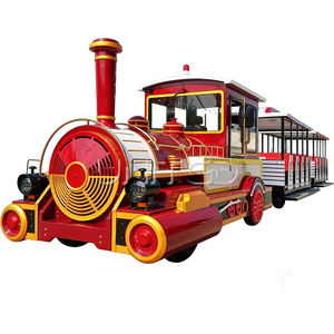 Nuovo Treno Turistico Senza Binari a Batteria in Acciaio |   Attrazione di Alta Qualità per Parchi Divertimento e Centri Commerciali 26/42/62 - Product Image 1