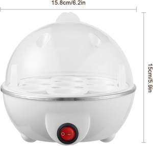 Cocedor de Huevos Eléctrico Automático de Una Sola Capa con Apagado Automático, Capacidad para 1-7 Huevos, Clase de Eficiencia Energética, Fuente de Alimentación de 220V, Plástico - Product Image 4