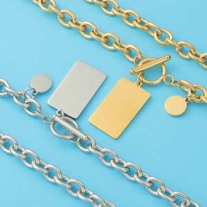 <span class=keywords><strong>Bijoux</strong></span> de mode vierges personnalisés en acier inoxydable étiquettes de <span class=keywords><strong>bijoux</strong></span> à breloque rectangle rond gravé pour la fabrication de colliers vierges pour la <span class=keywords><strong>gravure</strong></span> - Product Image 3