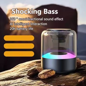 2025 Home Gadgets Bt Loudspeaker With Transparent Glass Mini Full Range Desktop Surround Audio Subwoofer Music <strong>Speaker</strong> for PC - Product Image 2