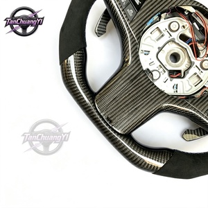 <span class=keywords><strong>Volante</strong></span> de Fibra de Carbono Negra Personalizado con Levas de Cambio LED para BMW M5 F90 M8 F91 F92 F93 <span class=keywords><strong>G29</strong></span> G30 G31 G32 - Product Image 4