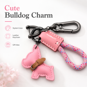<span class=keywords><strong>Porte</strong></span>-<span class=keywords><strong>clés</strong></span> en cuir avec pendentif chien bouledogue français 9 couleurs, breloque en corde tressée et clip métallique, cadeau promotionnel personnalisé avec logo, vente en gros - Product Image 3