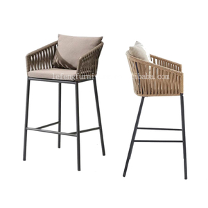 Chaises de bistrot <span class=keywords><strong>parisien</strong></span> de luxe modernes Mobilier de jardin <span class=keywords><strong>Chaise</strong></span> en rotin tressé - Product Image 6