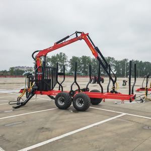 Pompe hydraulique de transport de chargement de bûches de travail du <span class=keywords><strong>bois</strong></span> forestier 12T remorques de bûches de chargeur de <span class=keywords><strong>bois</strong></span> robustes pour tracteur - Product Image 6